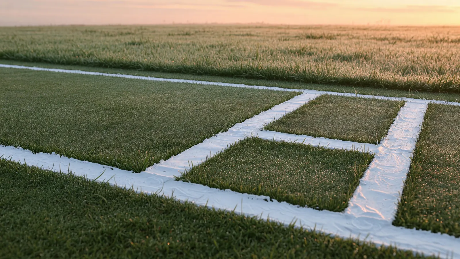 Cricket pitch at dawn, pitch-report context