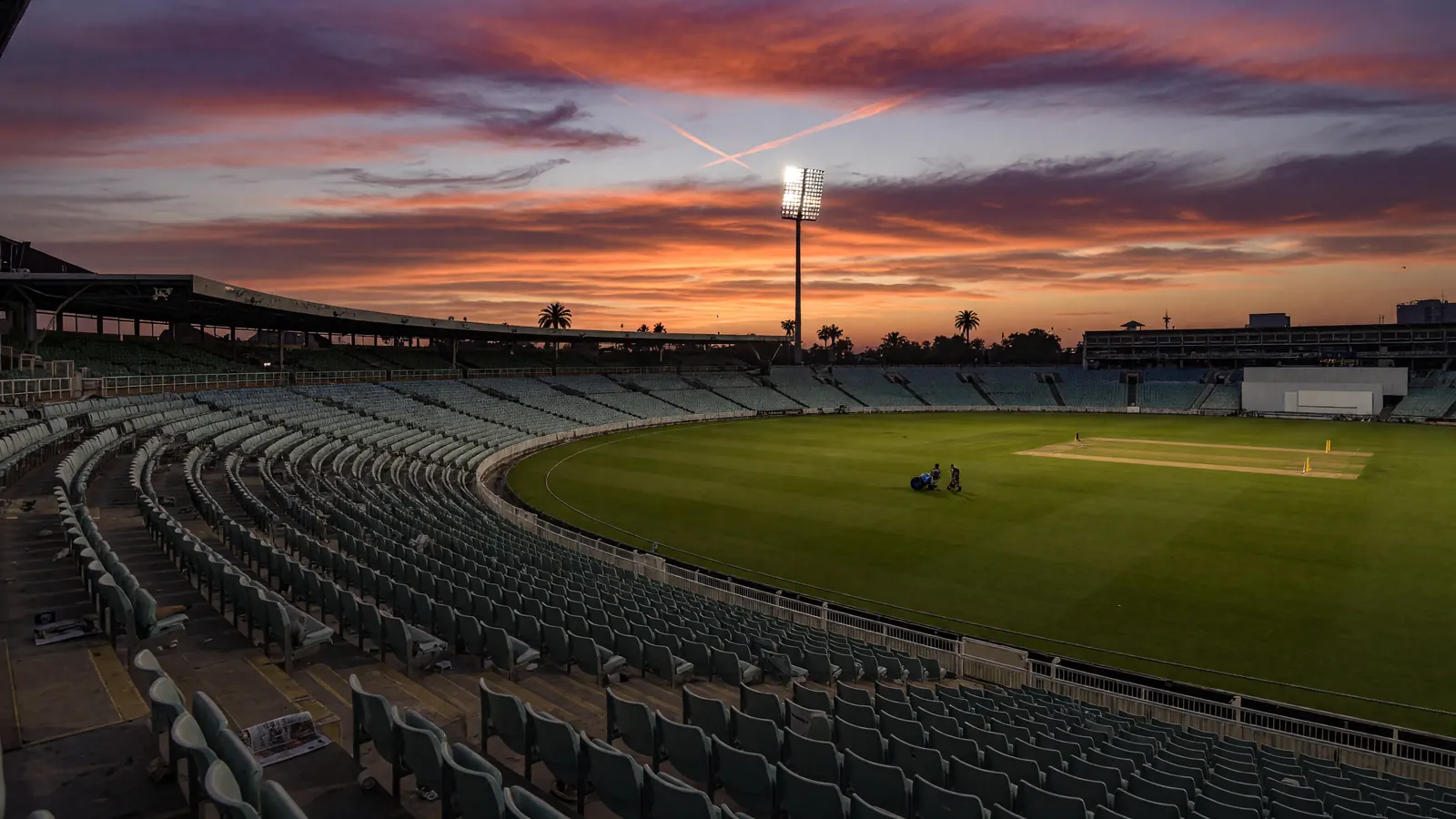 Cricket fans in stadium