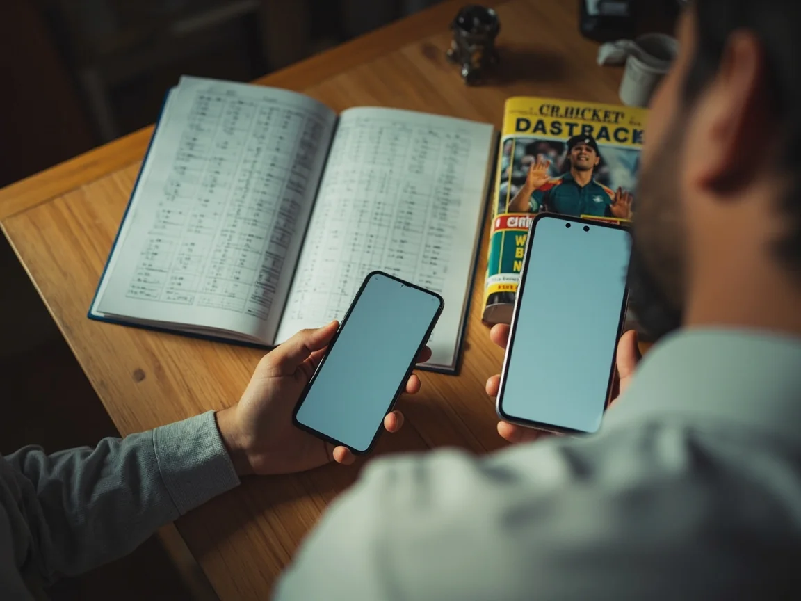 Research desk with a tablet, notebook and pencil